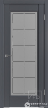 Дверь межкомнатная VFD Эмалекс E1 Графит Кристалл кросс