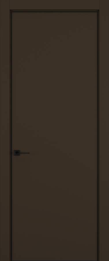 Дверь межкомнатная Hausdoors Керамик коричневый 1 Minimalism кромка черная в Екатеринбурге