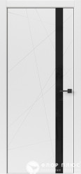 Дверь межкомнатная UBERTURE Тамбурат Лайт ПДТОч 4304 Лофт белый черная кромка в Екатеринбурге