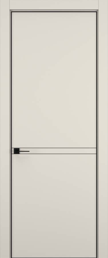 Дверь межкомнатная Hausdoors Керамик жемчужный 3 Minimalism кромка черная в Екатеринбурге