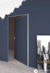 Дверь межкомнатная FRANT INVISIBLE Скрытого монтажа Обратное открывание с притвором Серая кромка КОМПЛЕКТ в Екатеринбурге