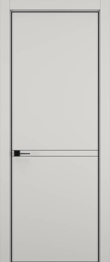 Дверь межкомнатная Hausdoors Керамик слоновая кость 3 Minimalism L REVERSE кромка черная в Екатеринбурге