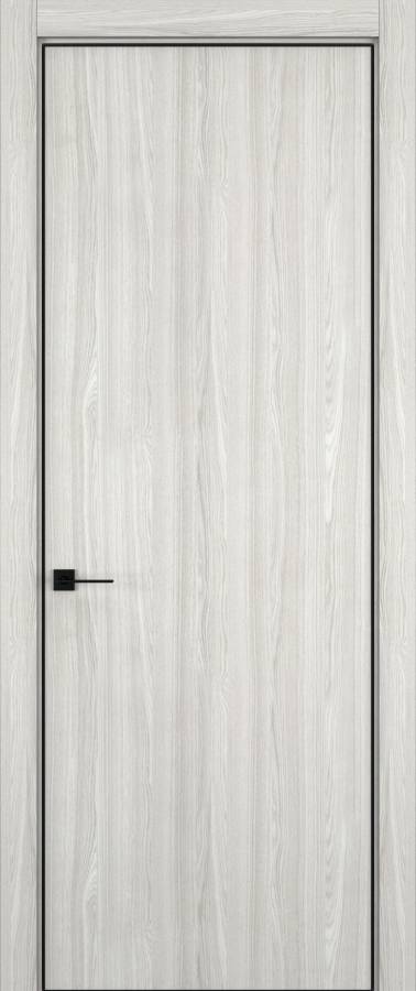 Дверь межкомнатная Hausdoors Дуб белый 1 Minimalism кромка черная в Екатеринбурге