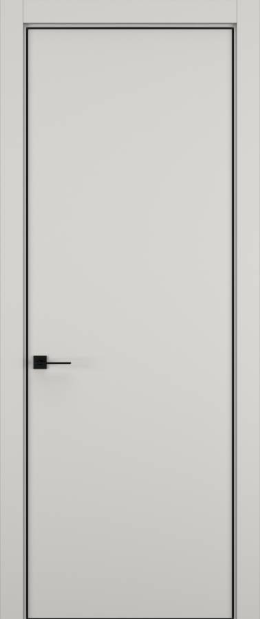 Дверь межкомнатная Hausdoors Керамик слоновая кость 1 Minimalism кромка черная в Екатеринбурге