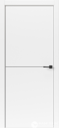Дверь межкомнатная UBERTURE Тамбурат Лайт ПДТЧ 4302 Лофт белый черная кромка в Екатеринбурге