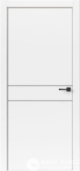 Дверь межкомнатная UBERTURE Тамбурат Лайт ПДТЧ 4309 Лофт белый черная кромка в Екатеринбурге