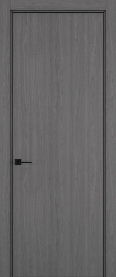 Дверь межкомнатная Hausdoors Дуб серый 1 Minimalism кромка черная в Екатеринбурге