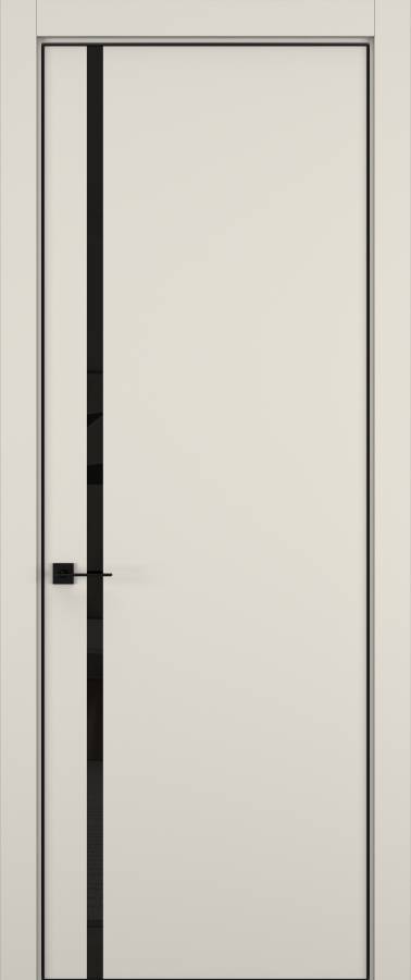 Дверь межкомнатная Hausdoors Керамик жемчужный 5 Minimalism ст.черное R REVERSE кромка черная в Екатеринбурге