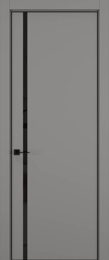 Дверь межкомнатная Hausdoors Керамик серый 5 Minimalism ст.черное L REVERSE кромка черная в Екатеринбурге