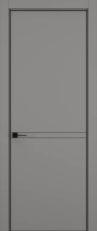 Дверь межкомнатная Hausdoors Керамик серый 3 Minimalism R REVERSE кромка черная в Екатеринбурге