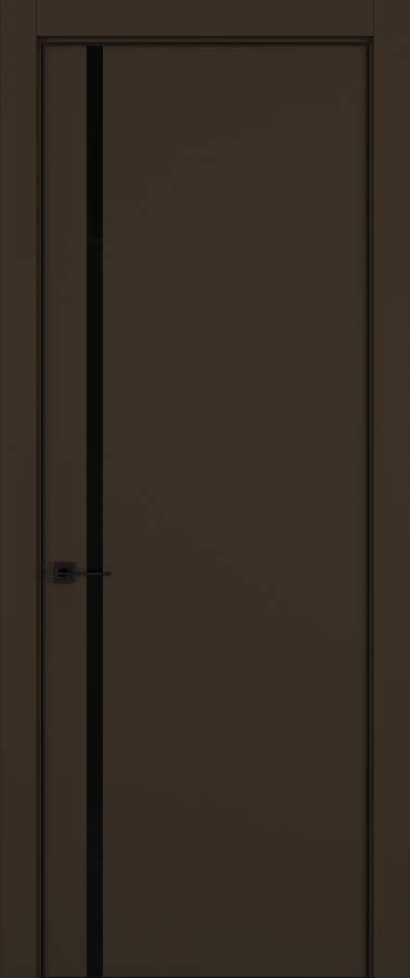Дверь межкомнатная Hausdoors Керамик коричневый 5 Minimalism ст.черное кромка черная в Екатеринбурге