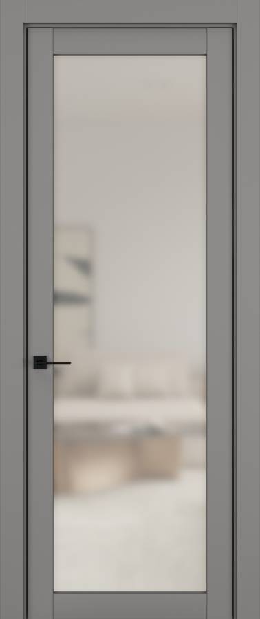 Дверь межкомнатная Hausdoors Керамик серый 2 New Classic ст.просветленное в Екатеринбурге