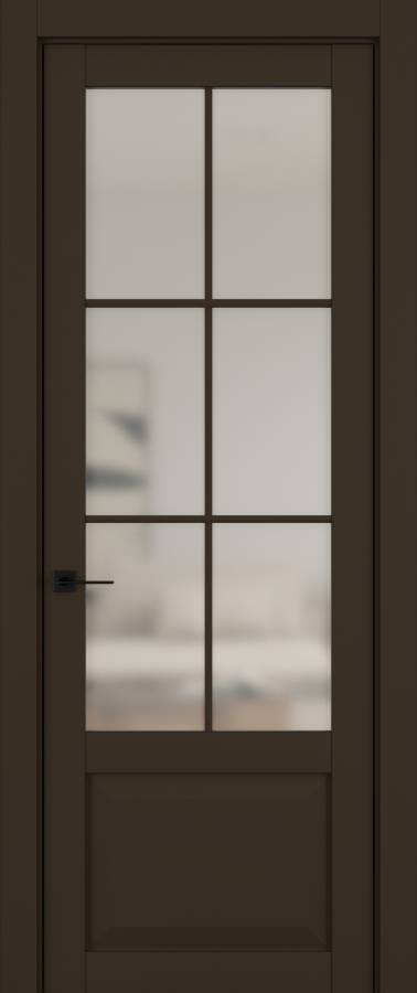 Дверь межкомнатная Hausdoors Керамик коричневый 6 New Classic ст.просветленное в Екатеринбурге