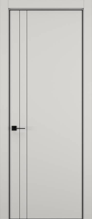 Дверь межкомнатная Hausdoors Керамик слоновая кость 4 Minimalism кромка черная в Екатеринбурге