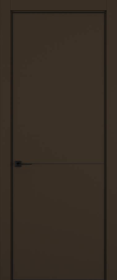 Дверь межкомнатная Hausdoors Керамик коричневый 2 Minimalism R REVERSE кромка черная в Екатеринбурге
