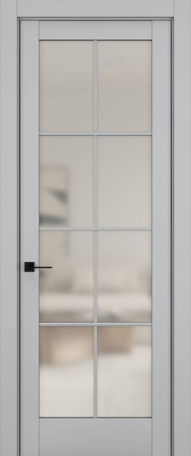 Дверь межкомнатная Hausdoors Шеллак серый 11 New Classic ст.просветленное в Екатеринбурге