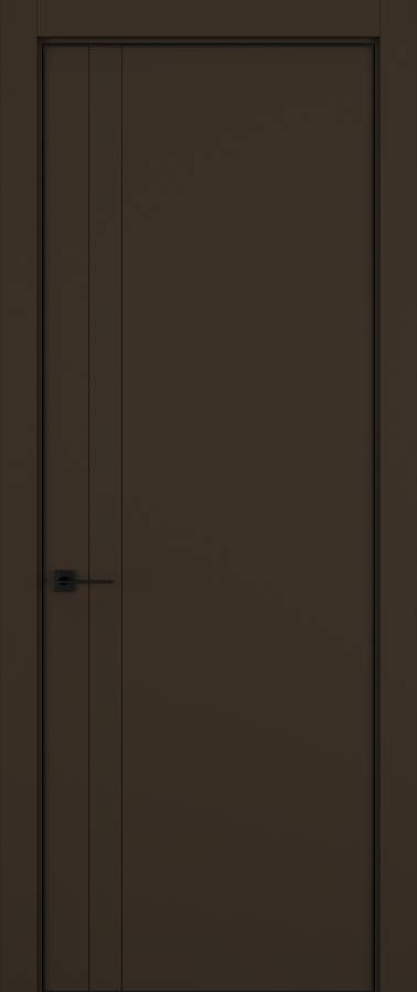 Дверь межкомнатная Hausdoors Керамик коричневый 4 Minimalism кромка черная в Екатеринбурге