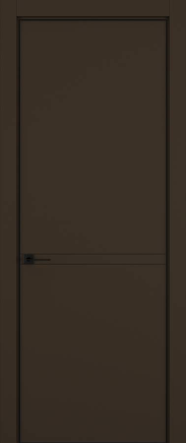 Дверь межкомнатная Hausdoors Керамик коричневый 3 Minimalism кромка черная в Екатеринбурге