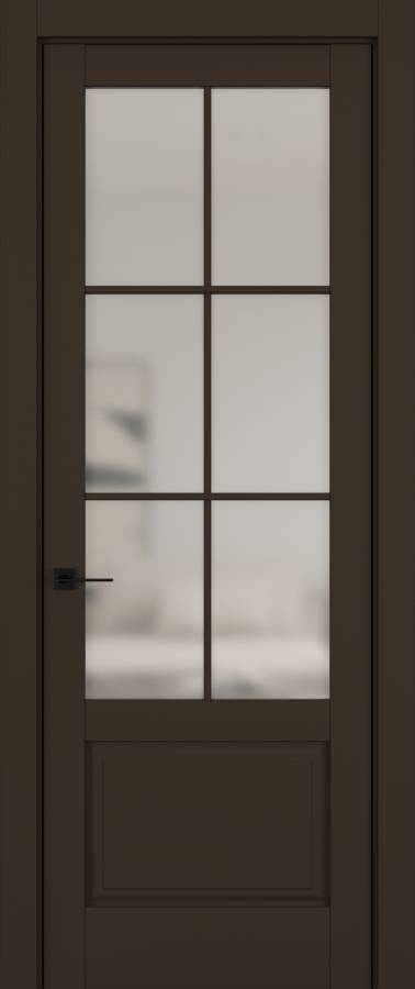 Дверь межкомнатная Hausdoors Керамик коричневый 12 New Classic ст.просветленное в Екатеринбурге