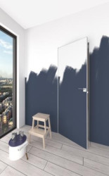 Дверь межкомнатная FRANT INVISIBLE Скрытого монтажа Прямое открывание Черная кромка в Екатеринбурге