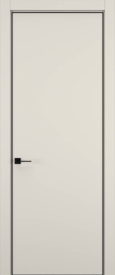 Дверь межкомнатная Hausdoors Керамик жемчужный 1 Minimalism L REVERSE кромка черная в Екатеринбурге