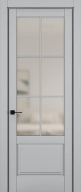 Дверь межкомнатная Hausdoors Шеллак серый 12 New Classic ст.просветленное