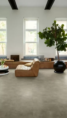 ПВХ плитка Quick Step Vinyl Flex BLUSH Цемент теплый серый