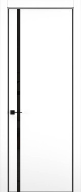 Дверь межкомнатная Hausdoors Керамик снежный 5 Minimalism ст.черное L REVERSE кромка черная