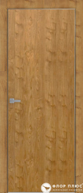 Дверь межкомнатная UBERTURE Тамбурат Лайт ПДТЧ 4201 Орех светлый черная кромка