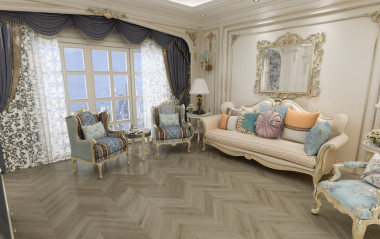 ПВХ плитка DAMY FLOOR Chevron LVT Версаль