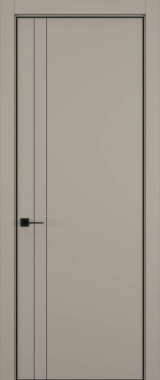 Дверь межкомнатная Hausdoors Керамик бежевый 4 Minimalism кромка черная