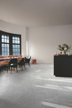 Кварцевый ламинат (SPC) Quick Step VOLCANO Мрамор светло-серый