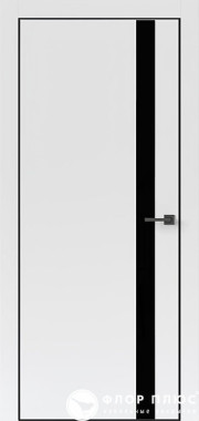 Дверь межкомнатная UBERTURE Тамбурат Лайт ПДТО 4204 Аляска суперматовая черная кромка