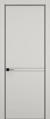 Дверь межкомнатная Hausdoors Керамик слоновая кость 3 Minimalism R REVERSE кромка черная