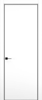 Дверь межкомнатная Hausdoors Керамик снежный 1 Minimalism R REVERSE кромка черная