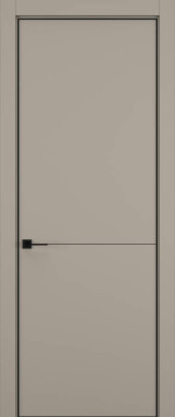 Дверь межкомнатная Hausdoors Керамик бежевый 2 Minimalism кромка черная