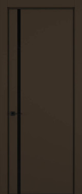 Дверь межкомнатная Hausdoors Керамик коричневый 5 Minimalism ст.черное R REVERSE кромка черная
