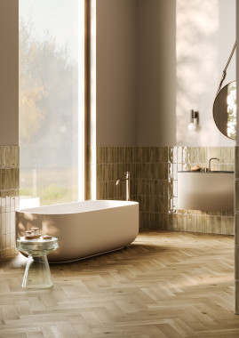 Кварцевый ламинат (SPC) Fargo Herringbone Дуб Робуста