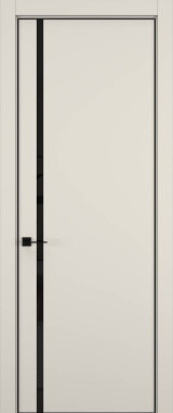 Дверь межкомнатная Hausdoors Керамик жемчужный 5 Minimalism ст.черное кромка черная