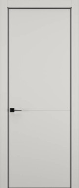 Дверь межкомнатная Hausdoors Керамик слоновая кость 2 Minimalism кромка черная