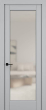 Дверь межкомнатная Hausdoors Шеллак серый 3 Soft Classic ст.просветленное