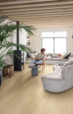 ПВХ плитка Quick Step Vinyl Flex FUSE Дуб безмятежный натуральный светлый