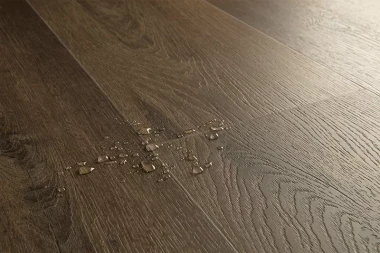 ПВХ плитка Quick Step Vinyl Flex FUSE Дуб льняной темно-коричневый