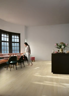 ПВХ плитка Quick Step Vinyl Flex FUSE Дуб льняной серо-бежевый