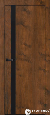 Дверь межкомнатная UBERTURE Тамбурат Лайт ПДТО 4204 Орех натуральный черная кромка