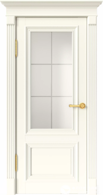 Дверь межкомнатная UBERTURE Катунь ПДО 81002 1735+карниз ДАРК ВАЙТ (БЕЖЕВЫЙ)