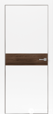 Дверь межкомнатная UBERTURE Тамбурат ПДТм 4106 Аляска суперматовая серая кромка