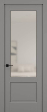 Дверь межкомнатная Hausdoors Керамик серый 4 Soft Classic ст.просветленное