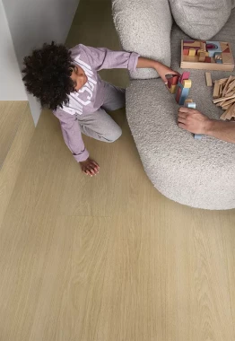 ПВХ плитка Quick Step Vinyl Flex FUSE Дуб безмятежный натуральный светлый