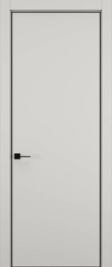 Дверь межкомнатная Hausdoors Керамик слоновая кость 1 Minimalism кромка черная